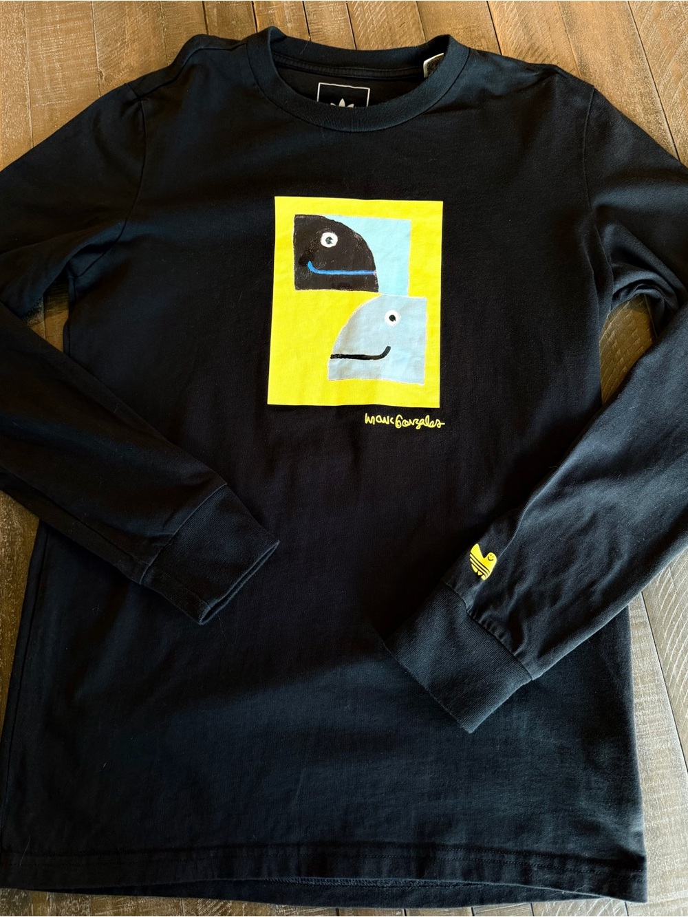 Adidas Skateboarding Mark Gonzales Shmoo Long Sleeve Shirt Black XS